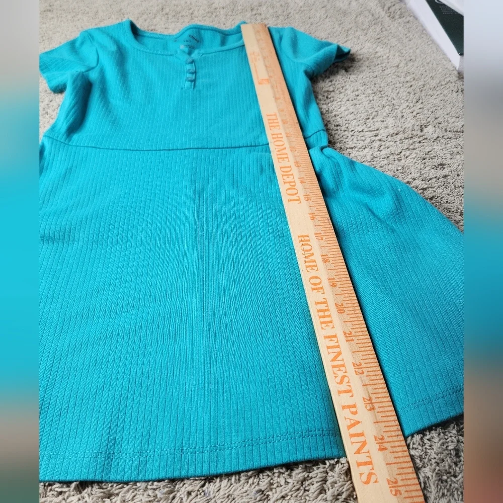 Girl's Teal A-Line Dress - Art Class - S (6/7)